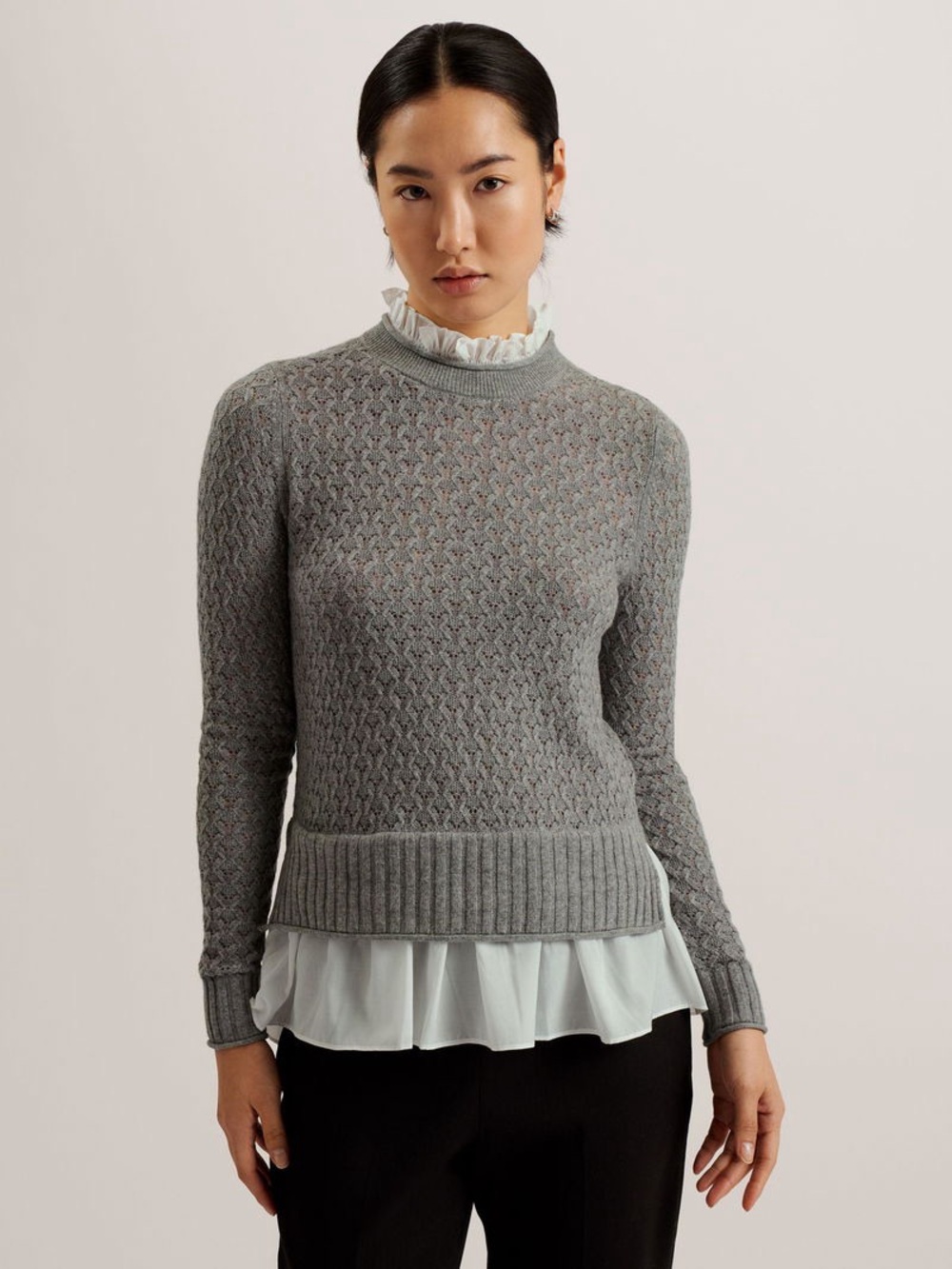 Ted Baker London Holinas Mock Shirt Jumper UK 1